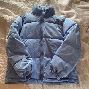 Light blue puffer coat